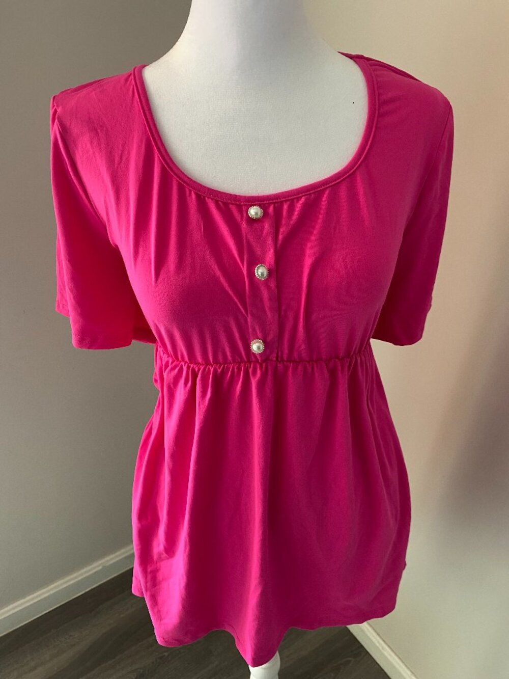 Pink Peplum Blouse